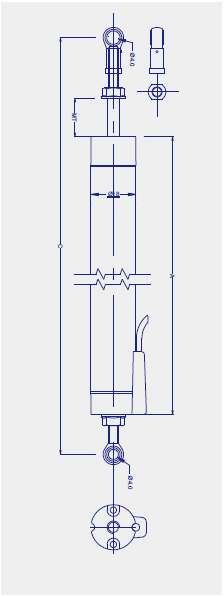 KPM微型铰接位移传感器（电子尺）图纸